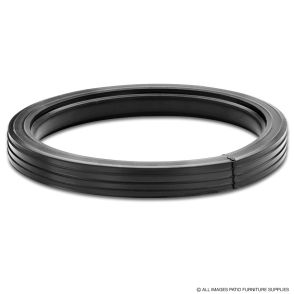 Black Vinyl Tire (Grooved Rim)